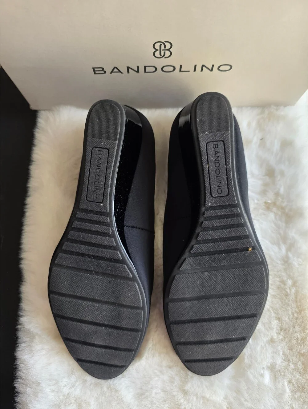 Bandolino Candra Women's Wedge Shoes Black Lycra: 6.5 M, Synthetic